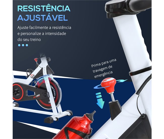 Bicicleta estática Aço e ABS HOMCOM Multicor
