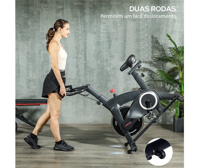 Bicicleta Estática Aço e ABS SPORTNOW Preto