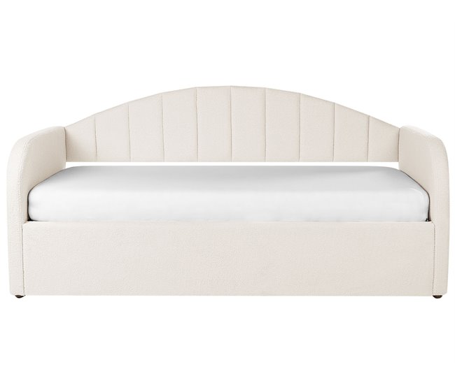 Beliani Cama nido Bouclé EYBURIE 99x217 Bege