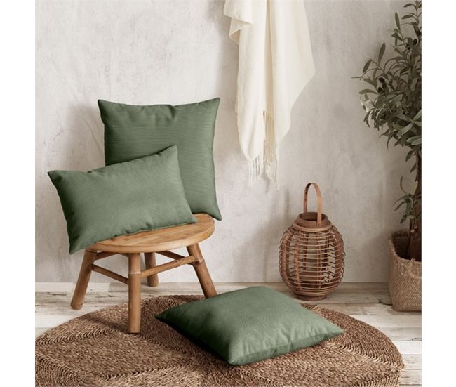Almofada quadrada bombazina Dune Verde