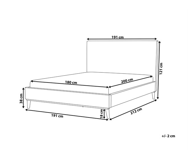 Beliani Cama com estrado Veludo BAYONNE 191x212 Verde