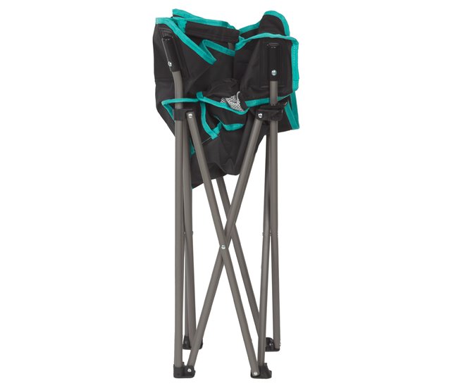 Aktive Cadeira de acampamento dobrável com porta-copos Preto