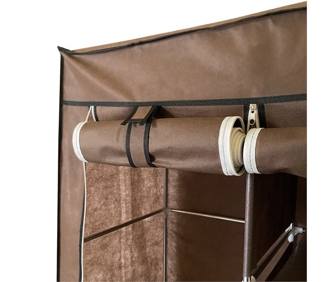 Armário Penteadeira Tecido Com Portas Zip Nyana Home Castanho