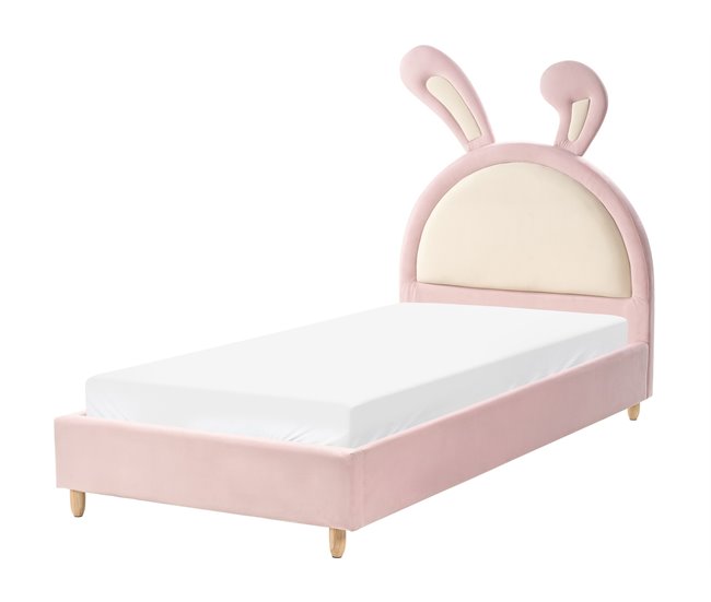 Beliani Cama infantil Terciopelo LALLIAS Creme
