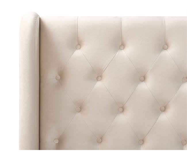 Beliani Cama Terciopelo FORBACH Bege