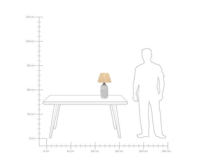 Beliani Candeeiro de mesa MATILDE Cinza