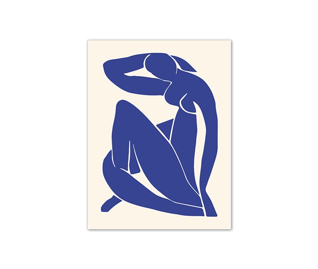 Gravura DAMA AZUL I 40x30cm marca MARCOMUEBLE  Azul