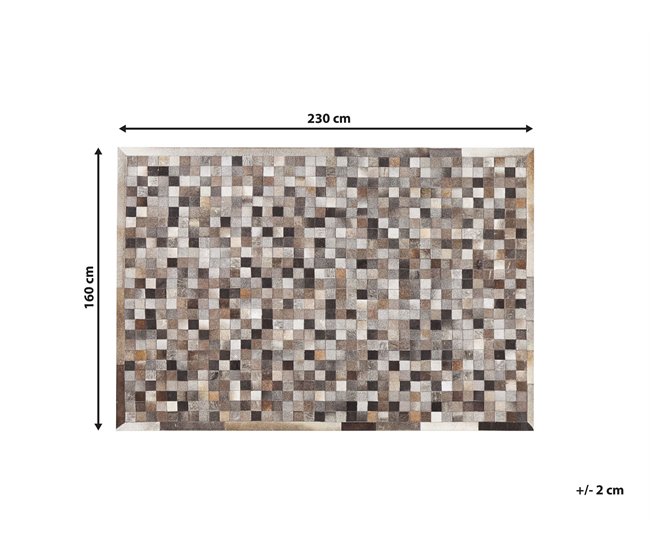 Beliani Patchwork ARMUTLU 160x230 Castanho