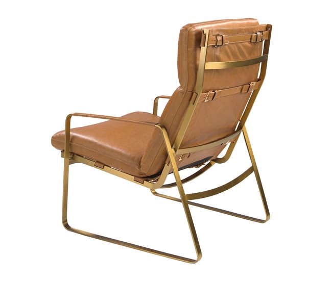 ANGEL CERDA Poltrona de couro Camel Camel