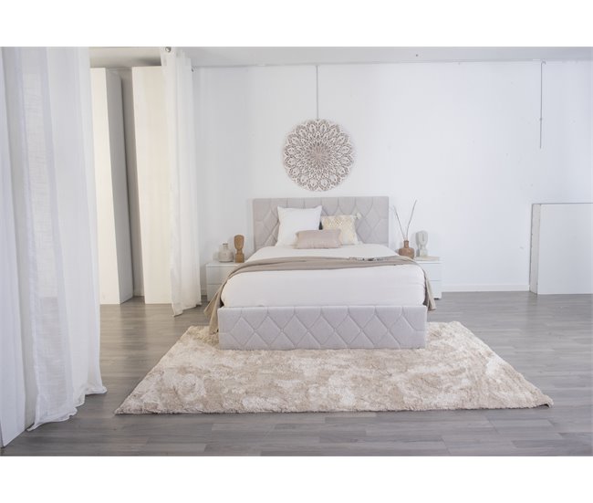 Cama abatível LUXURY II cinza claro 140x190cm Cinza Claro