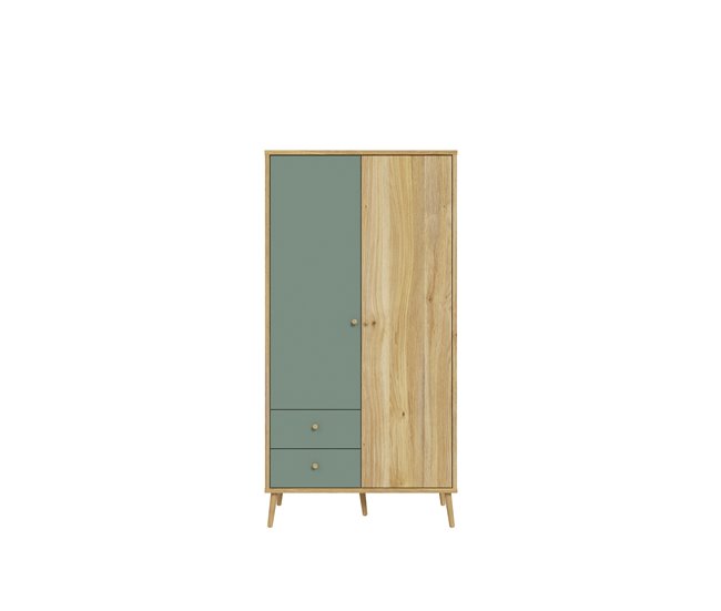 Roupeiro SERIE LYON portas batentes 94x185cm carvalho Carvalho