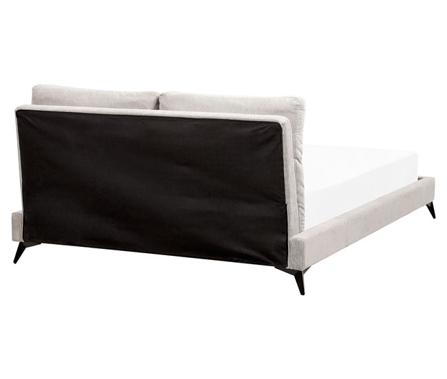 Beliani Cama com estrado Bombazine MELLE 175x240 Bege