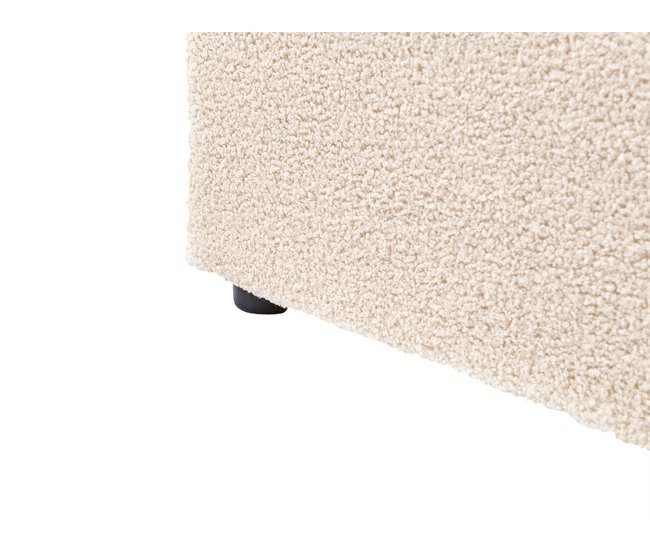 Beliani Cama baú Bouclé LAVAUR 203x220 Bege