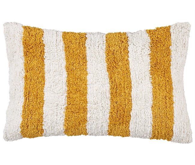 Beliani Almofada decorativa HELIANTHUS Branco