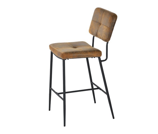 MEUBLES COSY Conjunto 4 Cadeiras De Bar Estilo Industrial Castanho