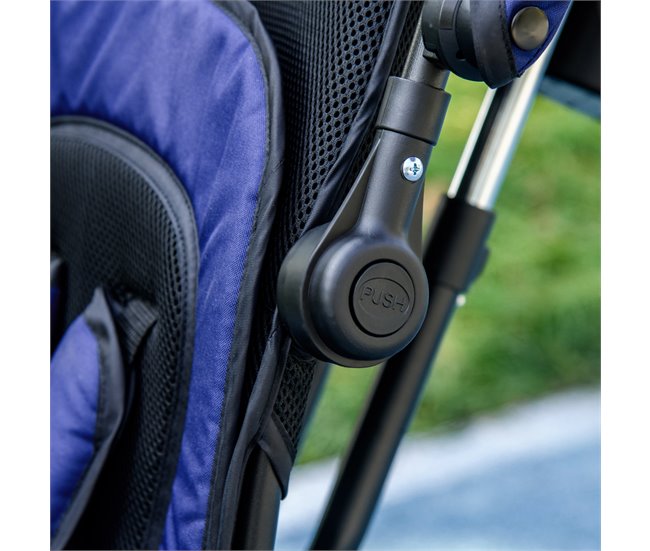 Triciclo para Bebés Metal, plástico e tecido de poliéster HOMCOM Azul