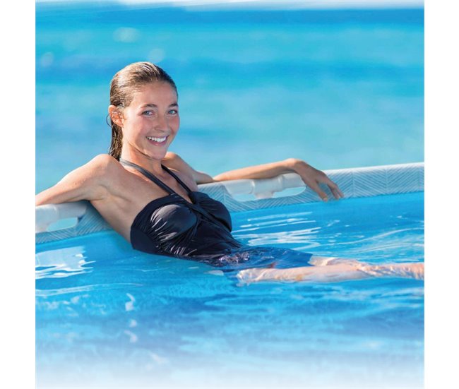 Piscina circular desmontável Chevron Prism Frame INTEX Cinza
