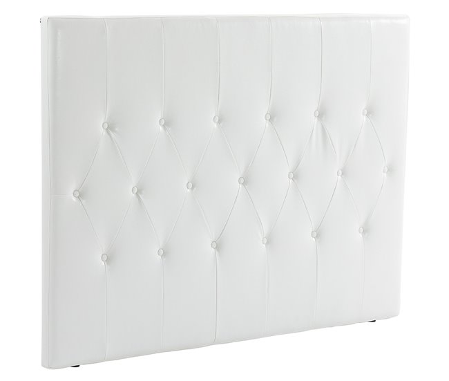 Cabeceira para Cama MDF, Linho e Espuma HOMCOM, casa - quarto Branco