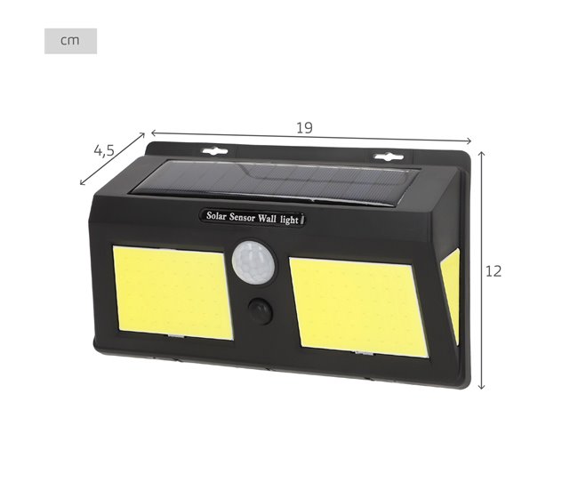 Aktive Conjunto de 6 luminárias solares LED de 500 lúmens Preto