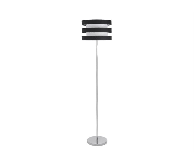 Candeeiro de pé FERRET cor preto 155cm Preto/ Inox
