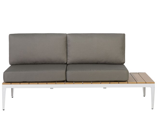Beliani Conjunto lounge POSITANO Cinza Escuro