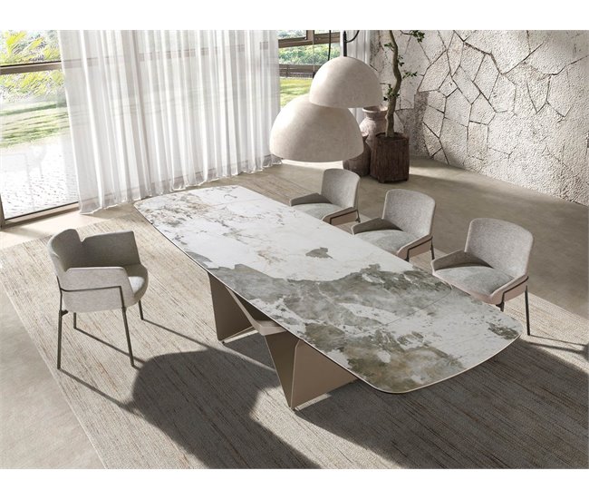 ANGEL CERDA Cadeira em tecido AlumÍnio