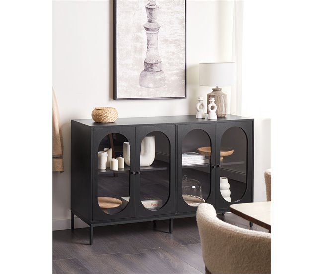 Beliani Aparador LANGFORD Preto