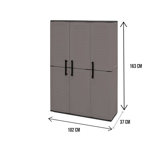 Armário de exterior em PVC Cinza