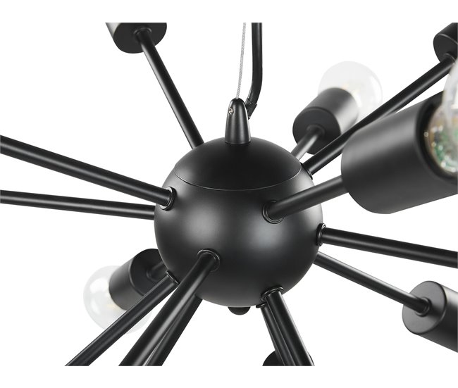 Beliani Candeeiro de tecto BALAGAS Preto