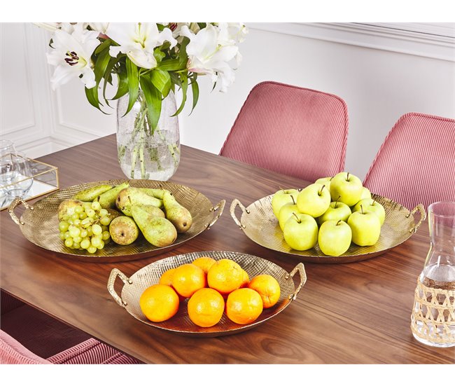 Beliani Prato decorativo DEORIA Dourado