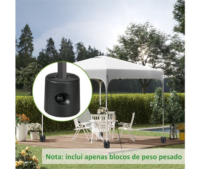 Pesos para Tenda HDPE Outsunny, desportos e lazer - campismo Preto