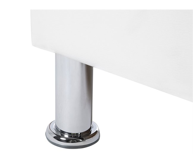 Beliani Cama com estrado Pele sintética METZ 215x189 Branco