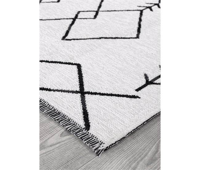 Tapete reversível PALERMO ESTAMPADA Branco