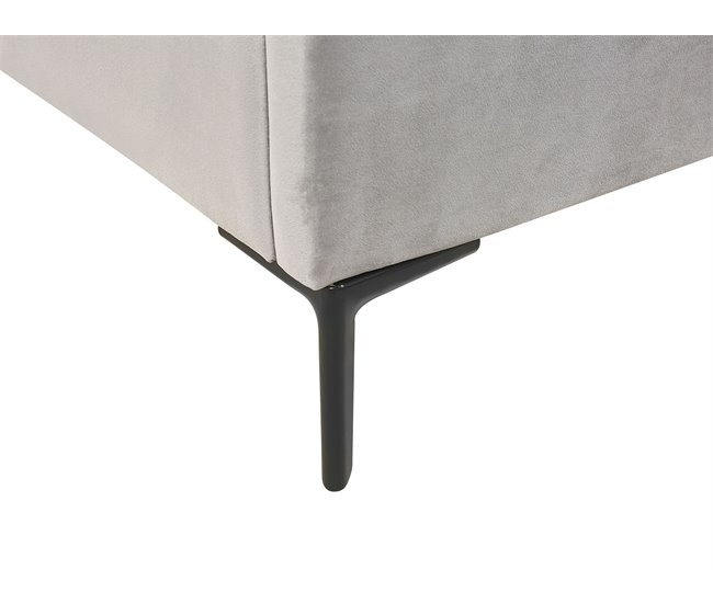 Beliani Cama com estrado Veludo SEZANNE 190x215 Azul Marino