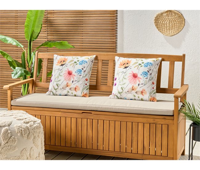 Beliani Almofada de jardim MONESI 45x45 Multicor
