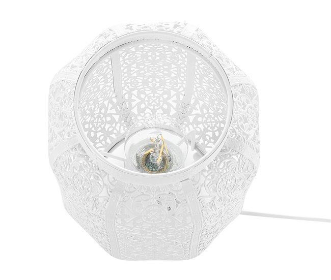 Beliani Candeeiro de mesa SOMES Creme