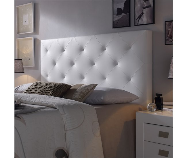  Cabeceira estofada Rombo 140x60 cm 160 Branco