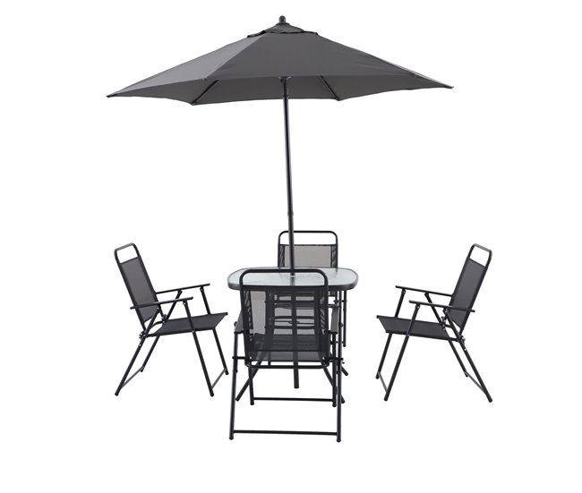 Set de jardim ROMA cor cinza escuro Cinza