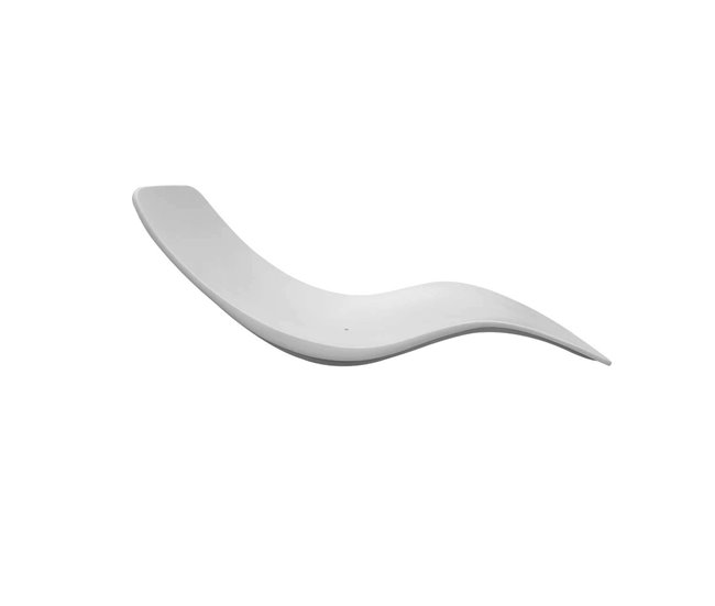 Sined ANTARES Luxo em fibra de vidro chaise longue Ideal para uso intensivo ao ar livre, Branco Branco