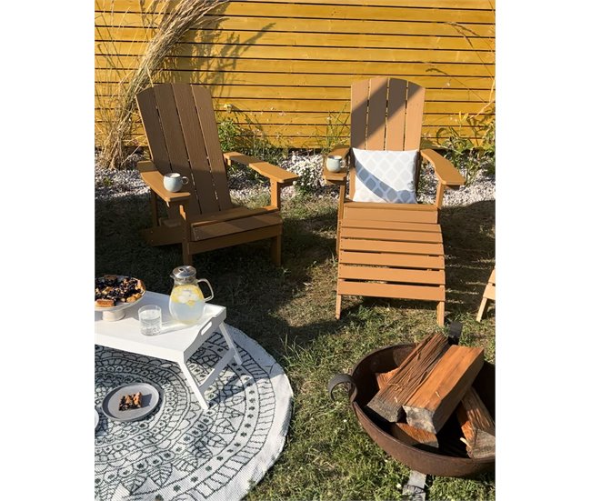 Beliani Almofada de jardim TRIFOS 40x40 Azul Claro