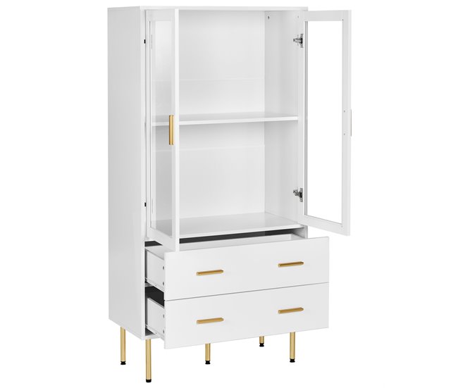 Beliani Vitrina MILORA Branco