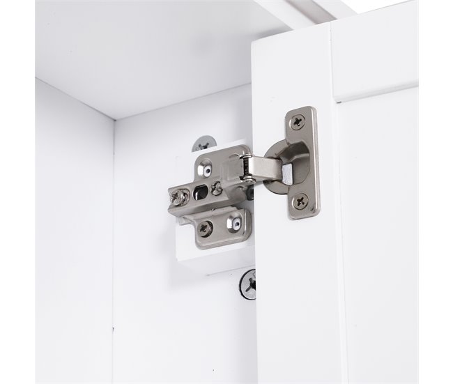 Armário de banheiro MDF, Aglomerado HOMCOM, casa - casa de banho Branco