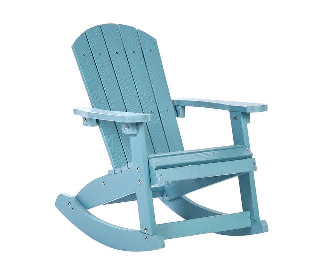 Beliani Cadeira de baloiço ADIRONDACK Azul Claro