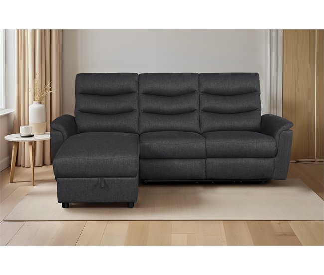 Chaise loungue relax elétrico FAMILY Antracite