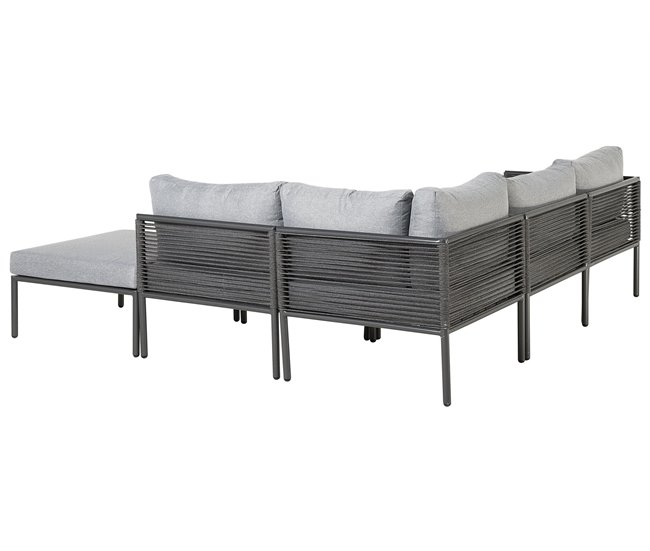 Beliani Conjunto de jardín FORANO Cinza Claro