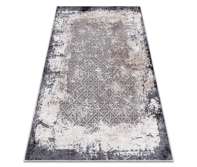 MIRO 51864.804 Tapete Vintage treliça antiderrapante 120x170 Cinza