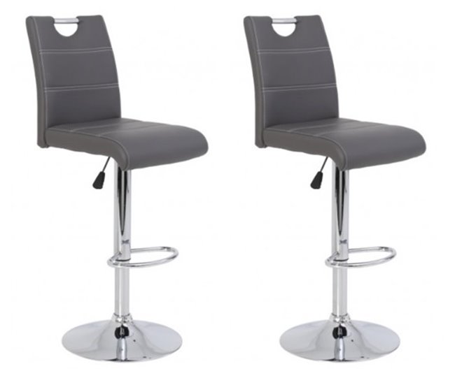 Conjunto de 2 bancos ajustáveis ELEGANCE Cinza