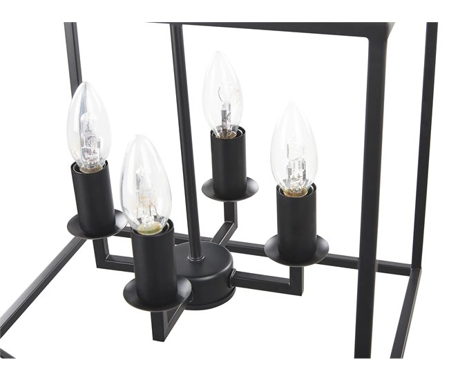 Beliani Candeeiro de tecto WANCHET Preto