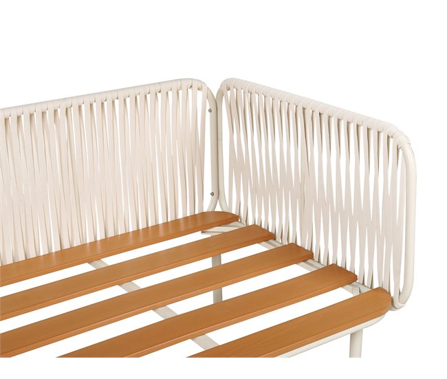 Beliani Conjunto lounge SENISE Branco/cinza