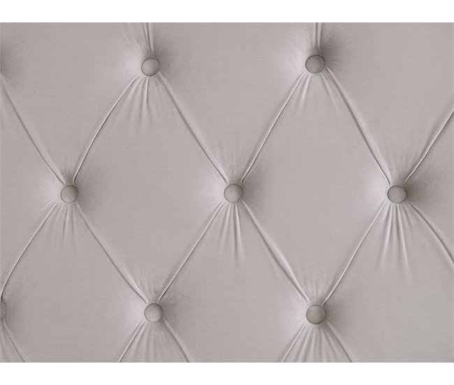 Beliani Cama com armazenamento Veludo LUBBON 210x217 Cinza Claro